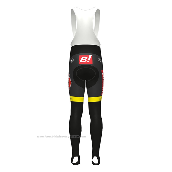 2022 Maillot Cyclisme Lotto-kern Haus Noir Jaune Manches Longues et Cuissard